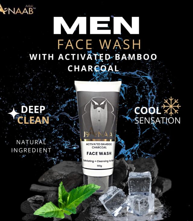 Men Face Wash With Activated Bamboo Charcoal