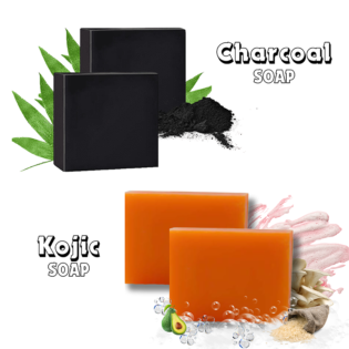 Kojic Soap (2) & Charcoal Soap (2) – Gift Hampers